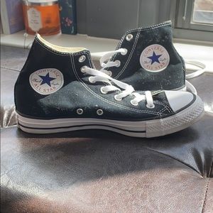 Black high top converse